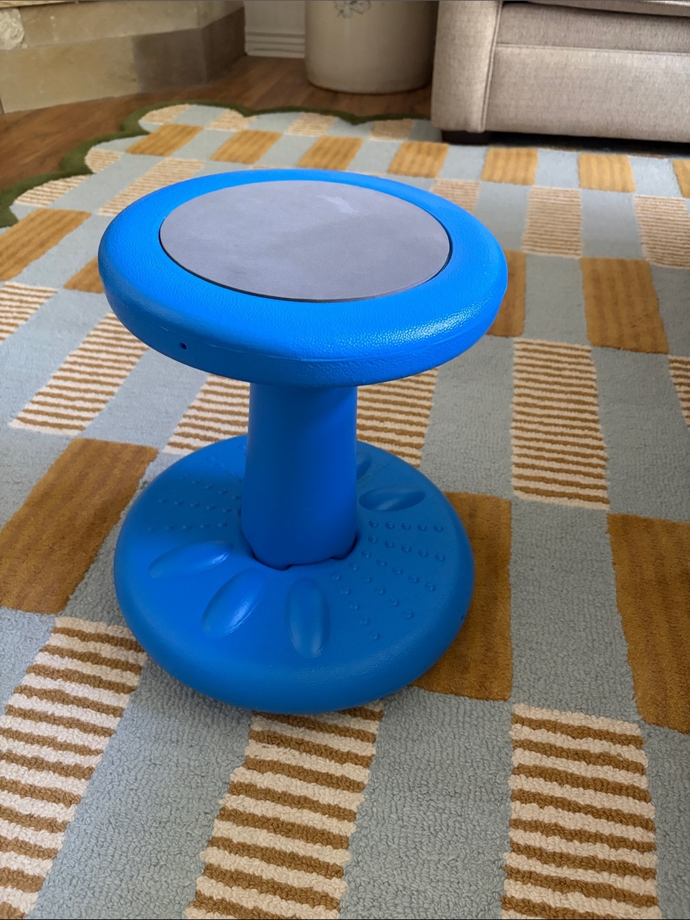 Blue Kids Wobble Stool - Active Balance Seat